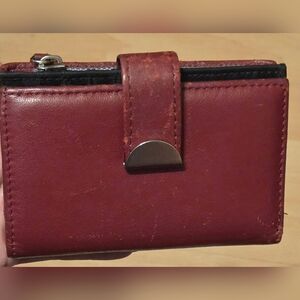Safe Keeper Red Genuine Leather Bifold